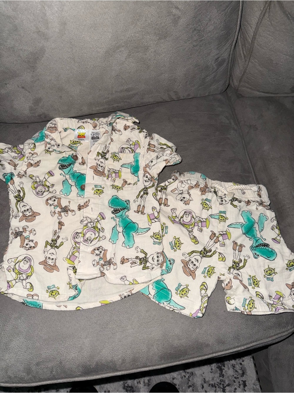 Toddler Boy Disney Toy Story Gauze Shirt and Shorts Set 3T